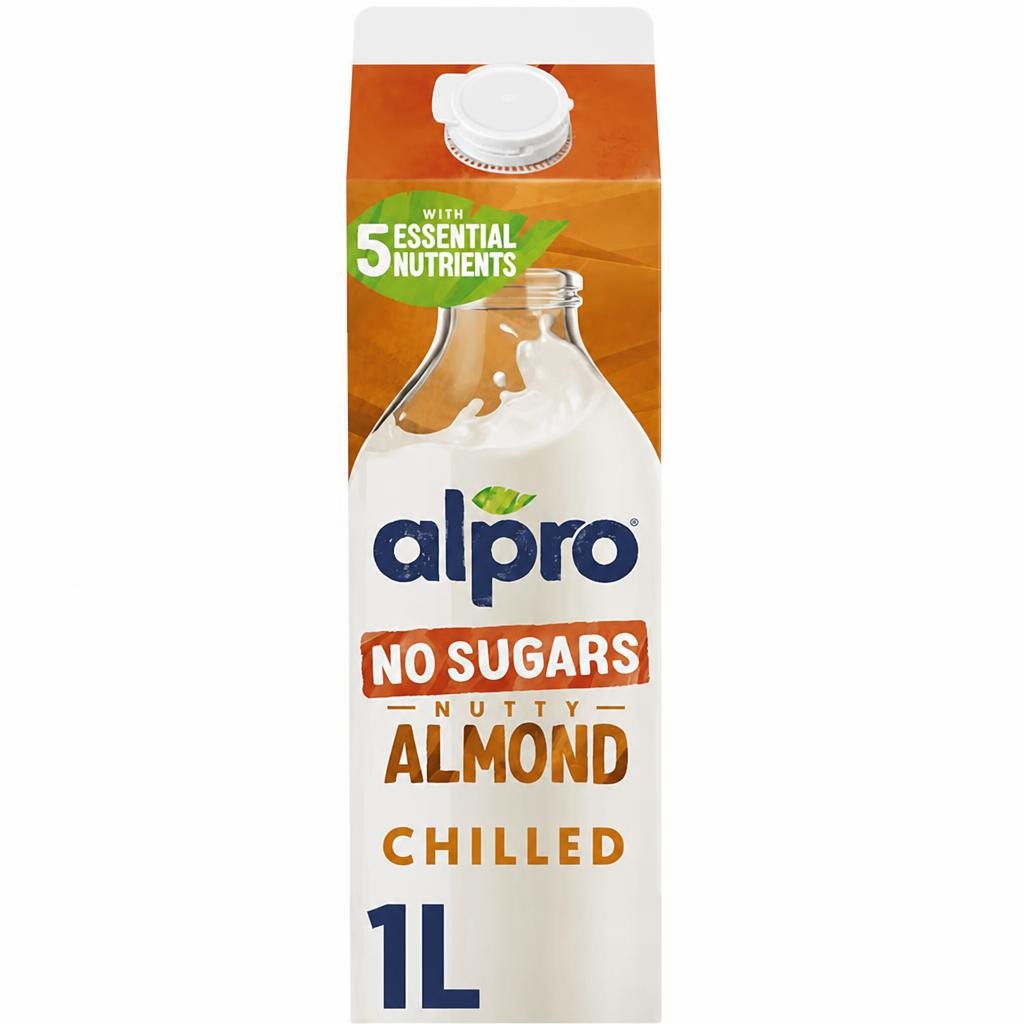 Alpro Almond No Sugar Chilled Dairy Free Drink 1L