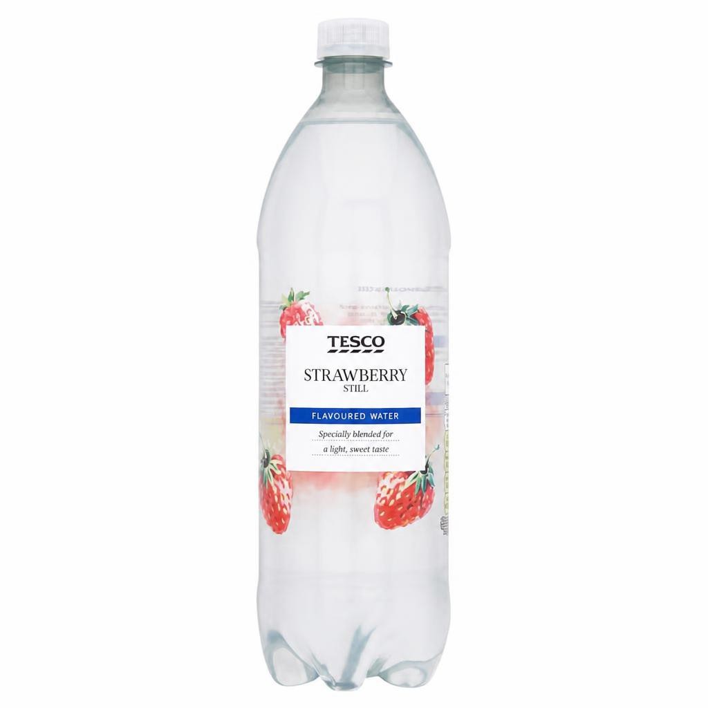 Tesco Strawberry Still Flavoured Water 1Ltr
