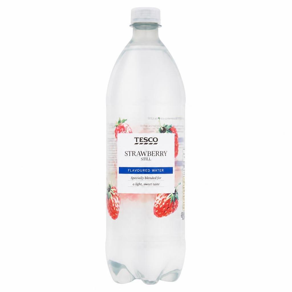 Tesco Strawberry Still Flavoured Water 1Ltr
