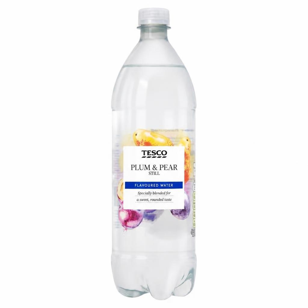 Tesco Still Flavoured Water - Plum & Pear 1L