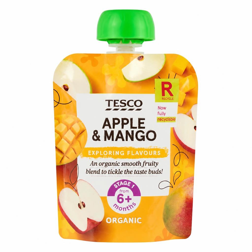 Tesco Apple & Mango Pouch 70G