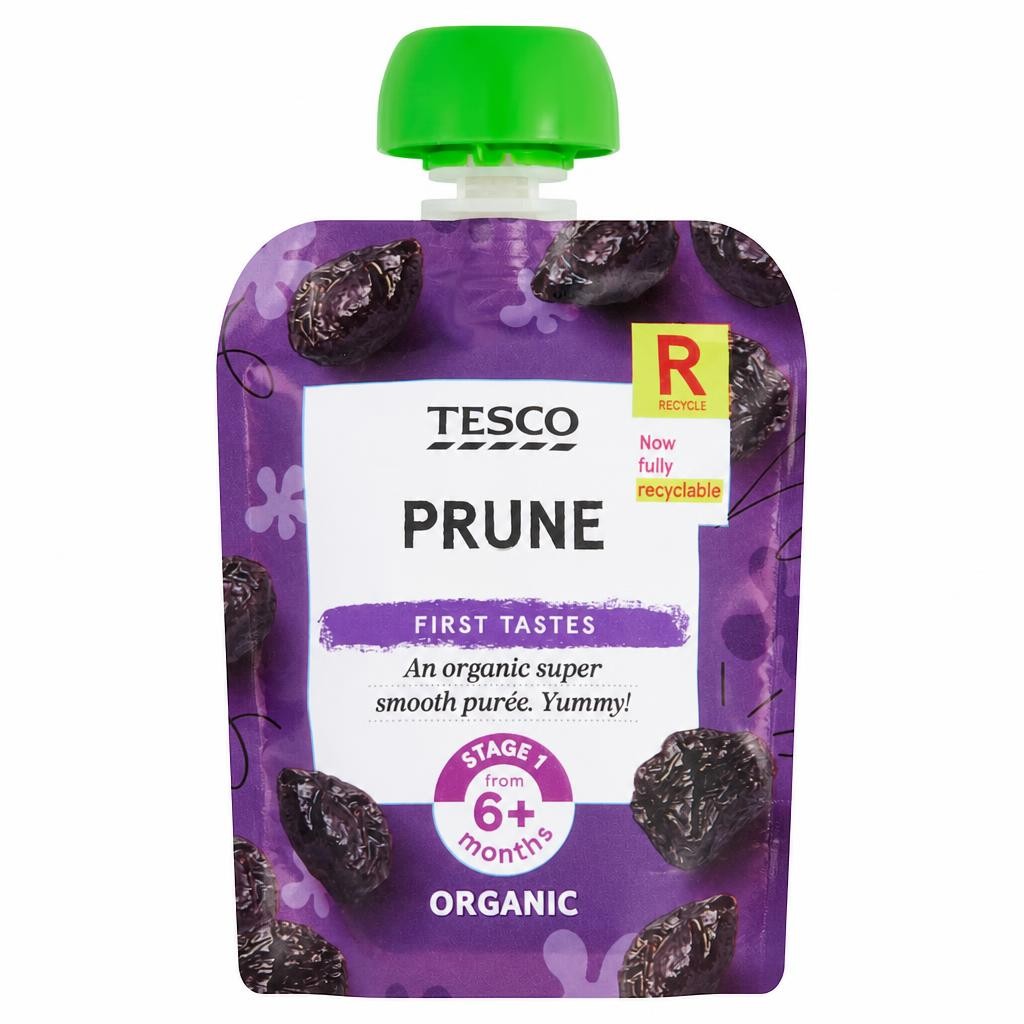 Tesco Prune Babyfood Pouch 70G