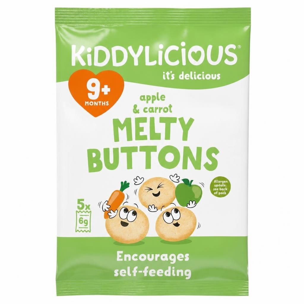 Kiddylicious Apple & Carrot Melty Buttons 5x6g