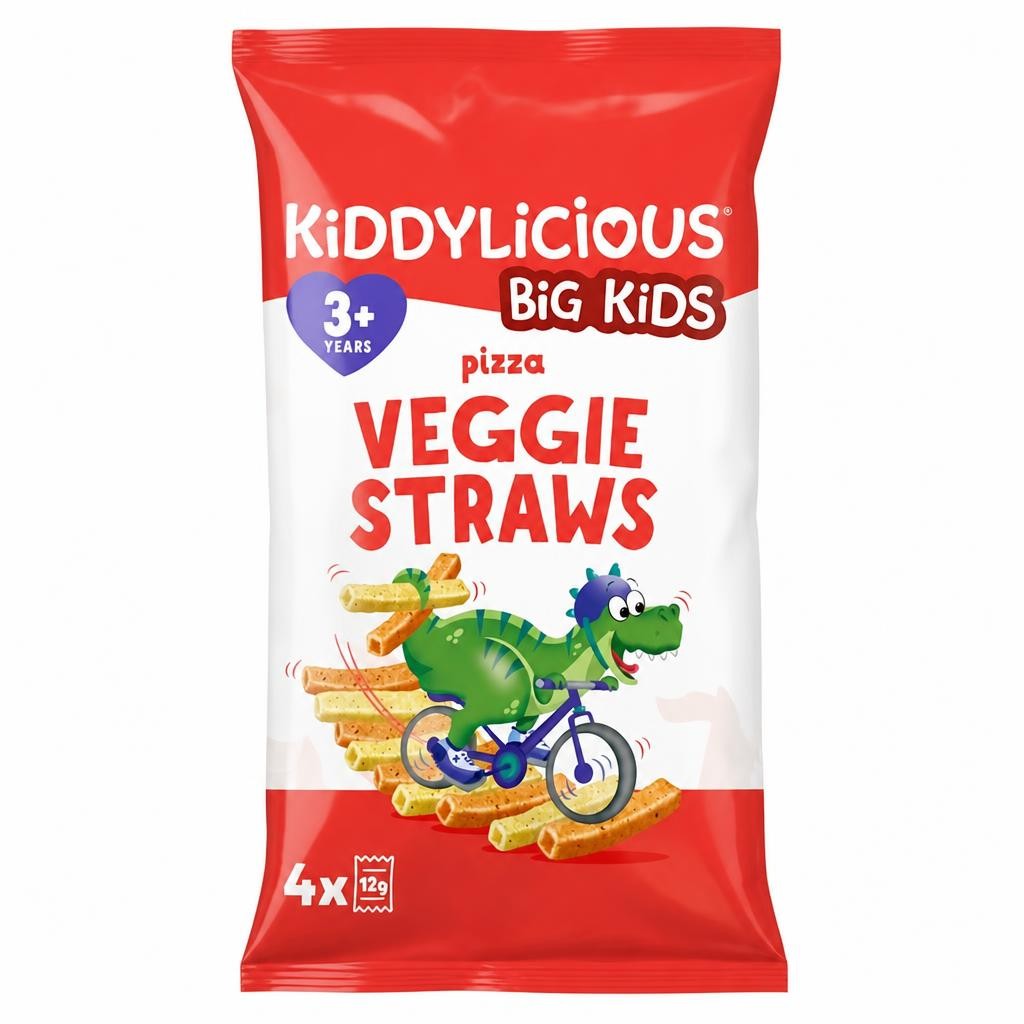 Kiddylicious Pizza Veggie Straws 4x12g