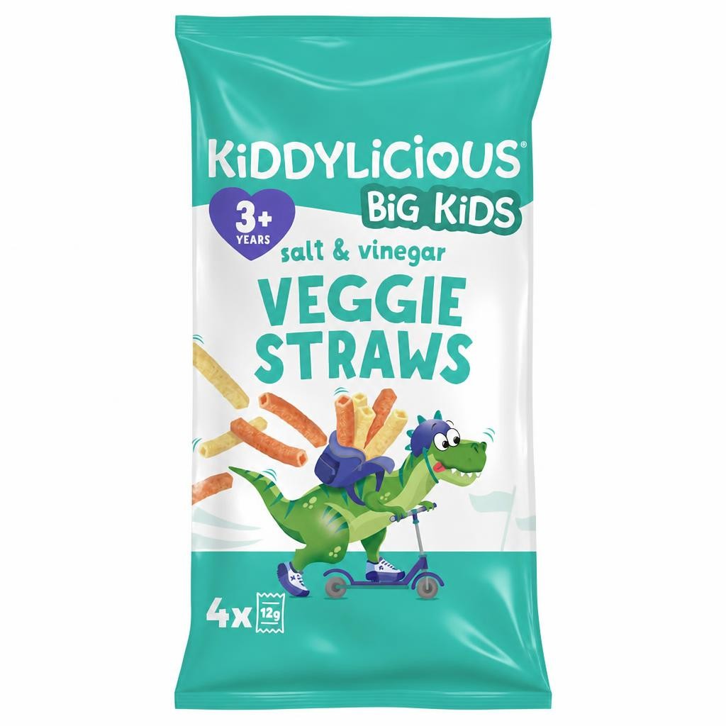 Kiddylicious Veggie Straws - Salt & Vinegar 4x12g