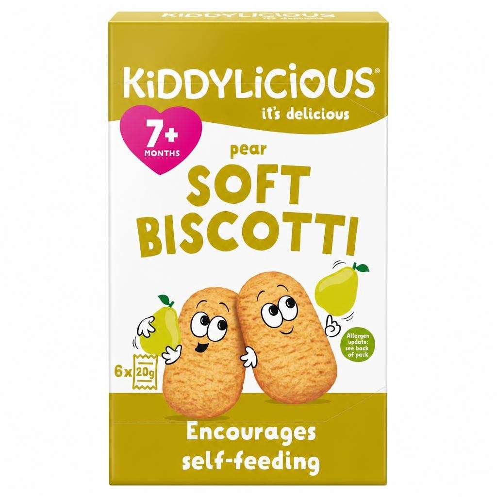 Kiddylicious Pear Soft Biscotti 6x20g