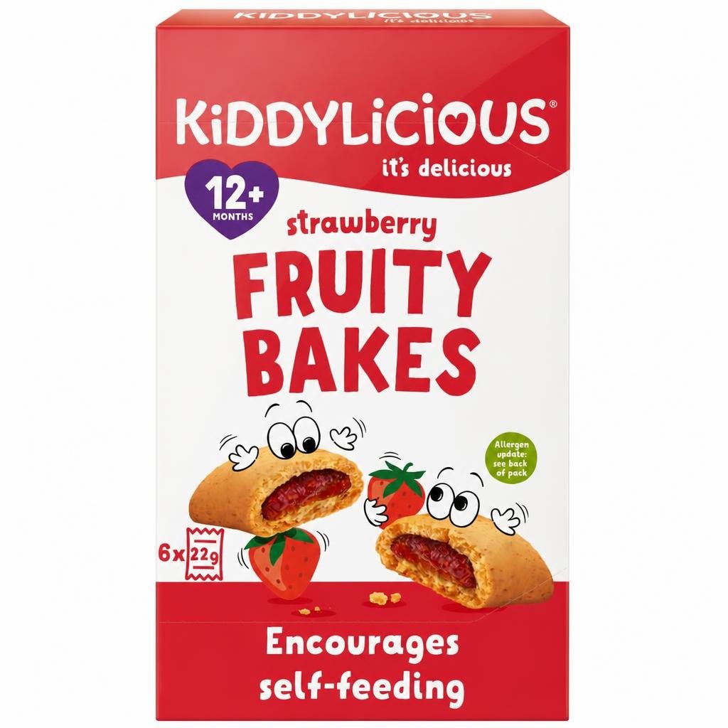 Kiddylicious Strawberry Bakes 6 X 22G