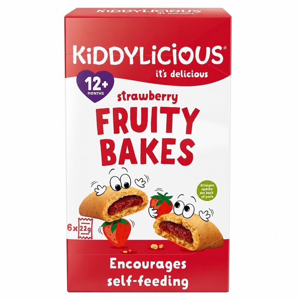 Kiddylicious Strawberry Bakes 6 X 22G