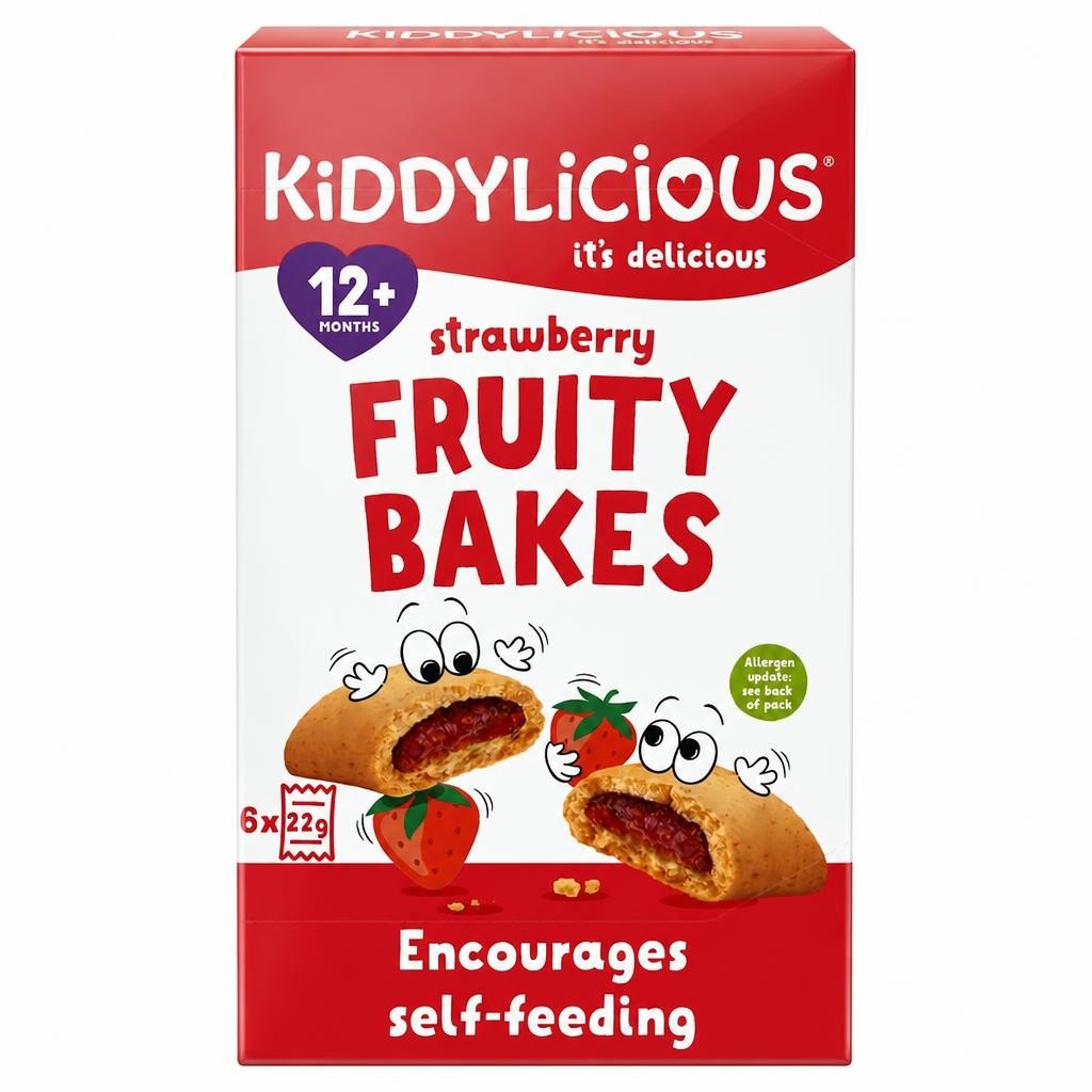 Kiddylicious Strawberry Bakes 6 X 22G