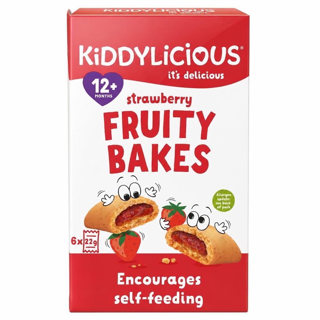Kiddylicious Strawberry Bakes 6 X 22G