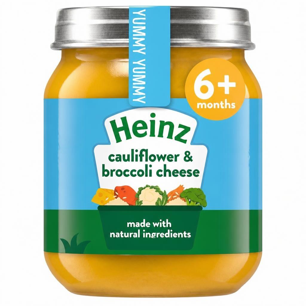 Heinz Cauliflower & Broccoli Cheese Baby Food Jar 120g