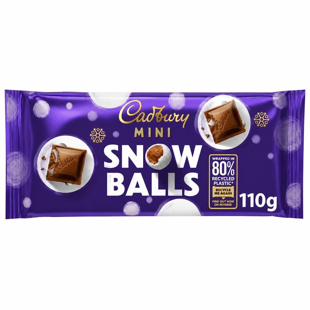 Cadbury Mini Snowballs Chocolate Bar 110g