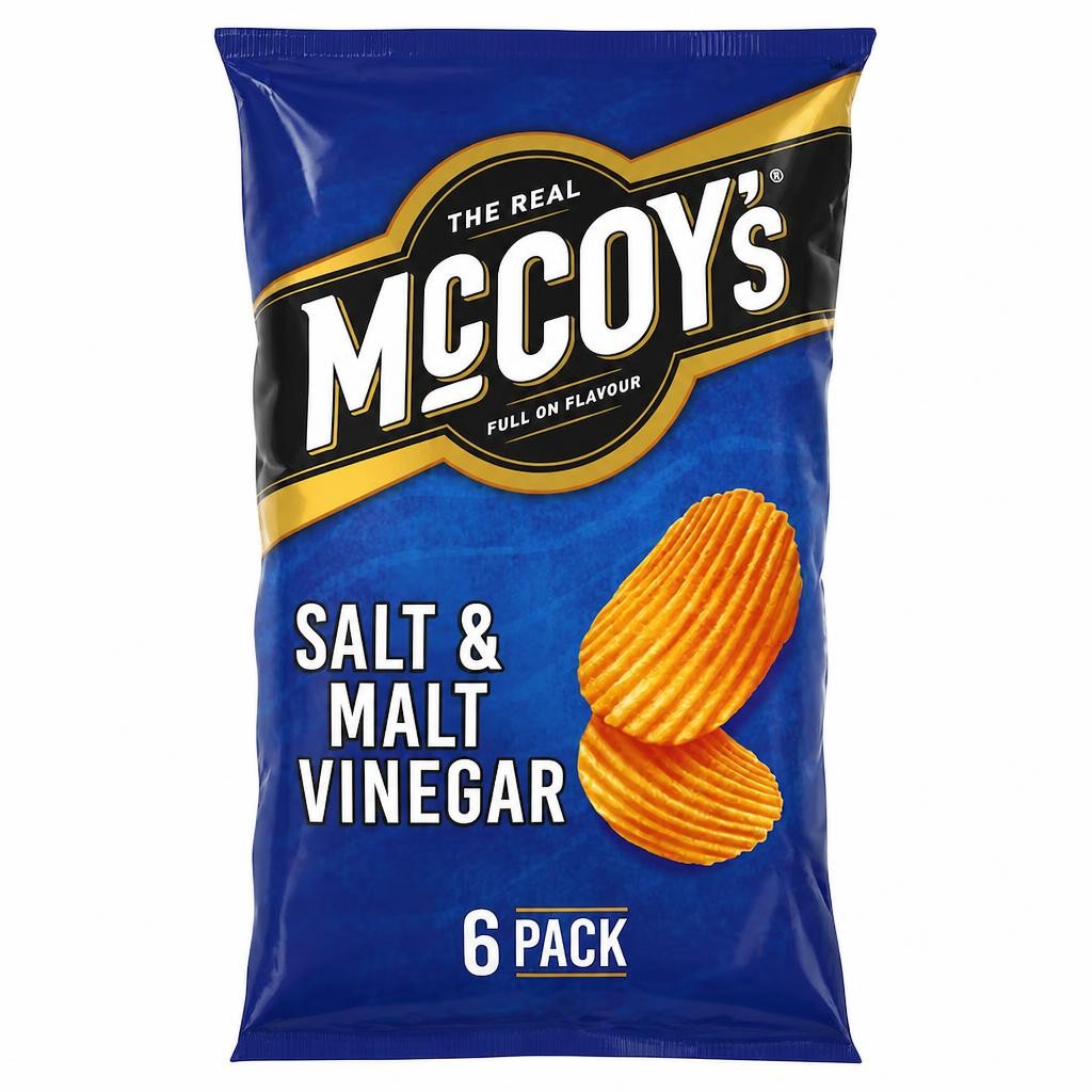 McCoy's Salt & Malt Vinegar Multipack Crisps 6x25g