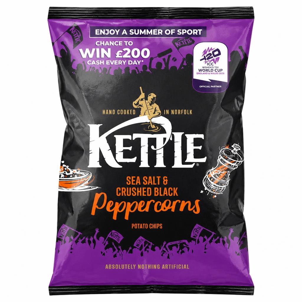 Kettle Sea Salt & Black Peppercorns Potato Chips 130G
