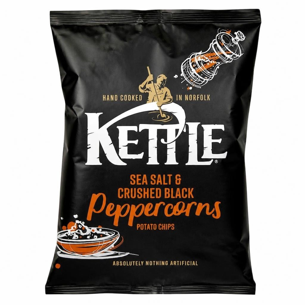 Kettle Sea Salt & Black Peppercorns Potato Chips 130G