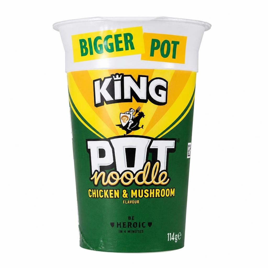 Pot Noodle Chicken & Mushroom Instant Noodles King Pot 114g
