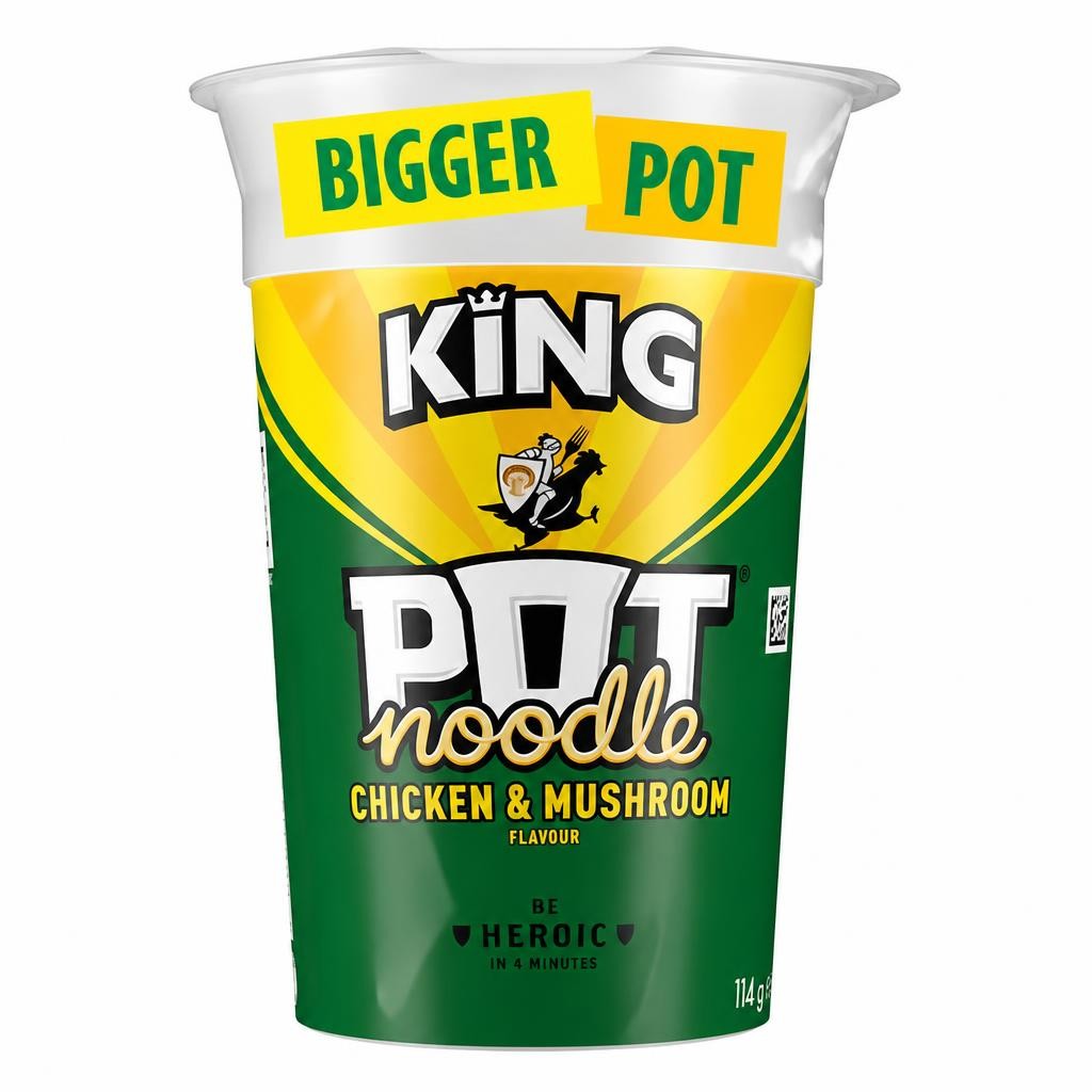 Pot Noodle Chicken & Mushroom Instant Noodles King Pot 114g