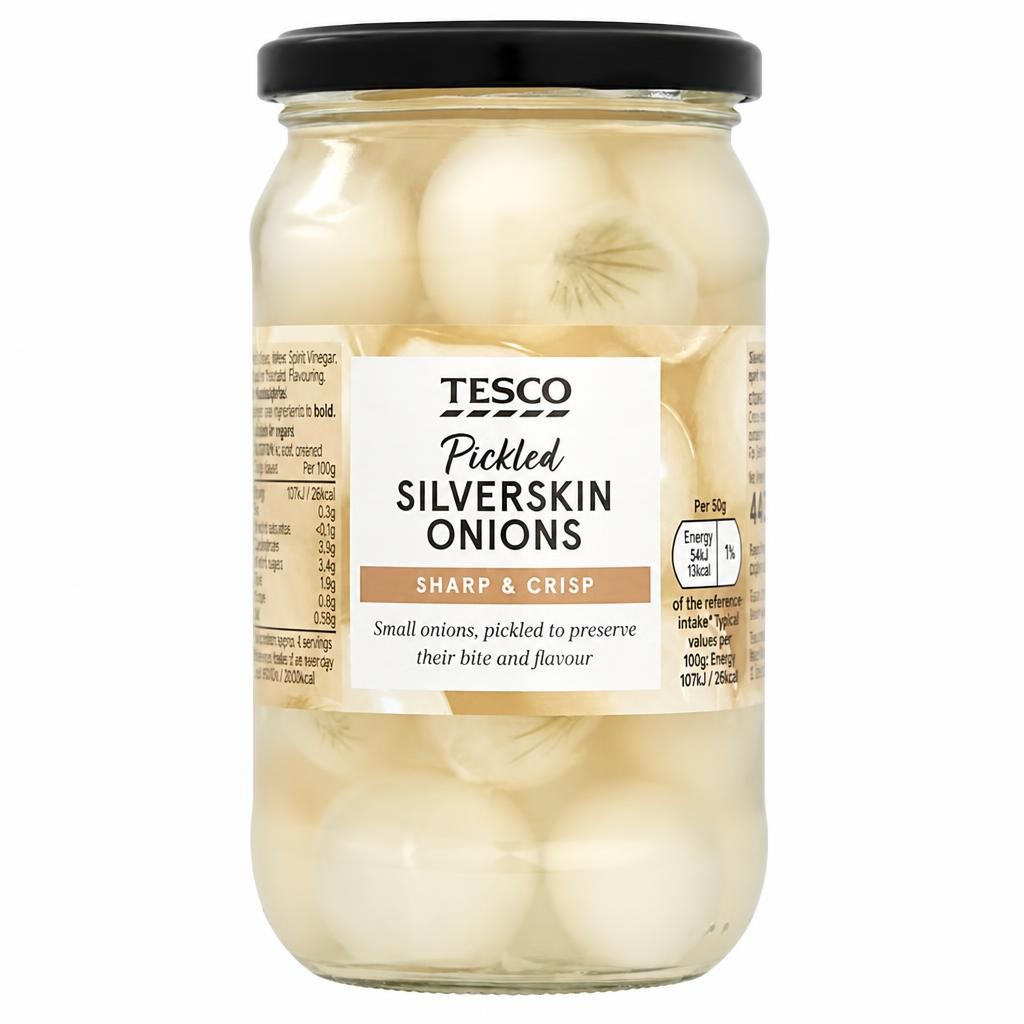 Tesco Pickled Silverskin Onions 440G