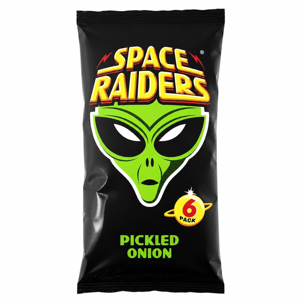 Space Raiders Pickled Onion Multipack Crisps 6x13g