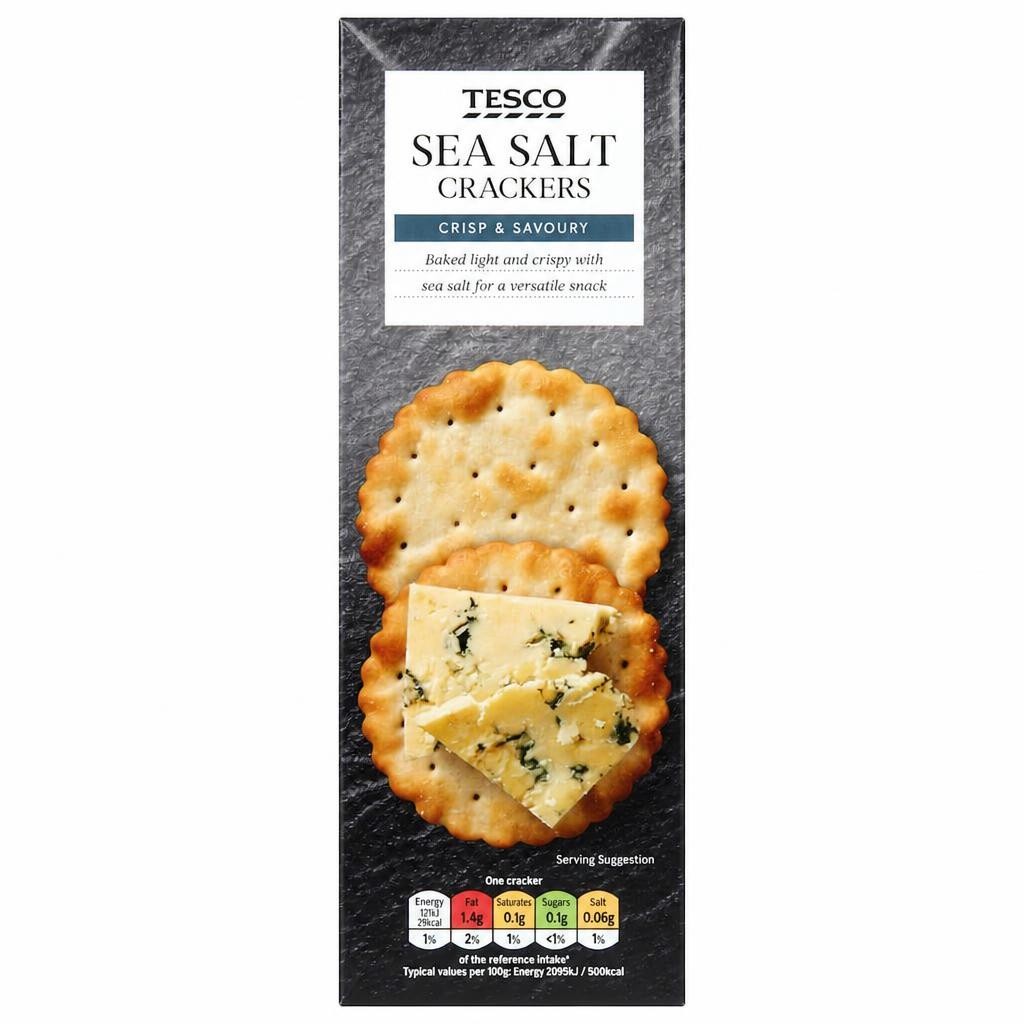 Tesco Sea Salt Crackers 185G