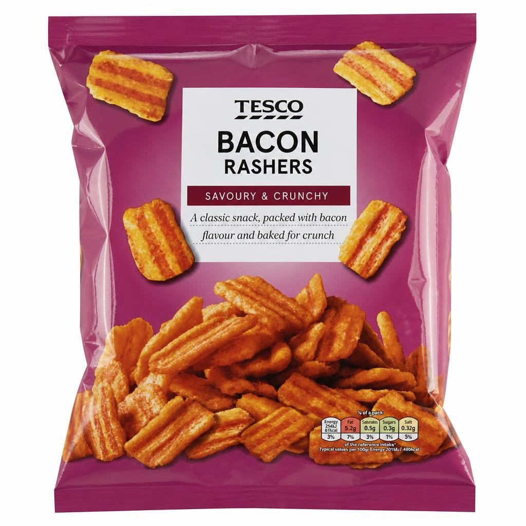 Tesco Bacon Rashers Snacks 150G