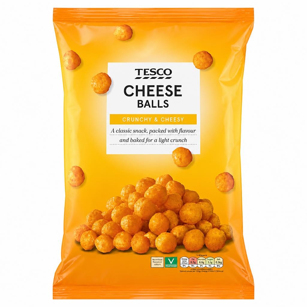 Tesco Cheese Balls Snacks 150G