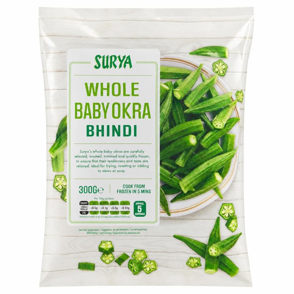 Surya Whole Baby Okra Bhindi 300g