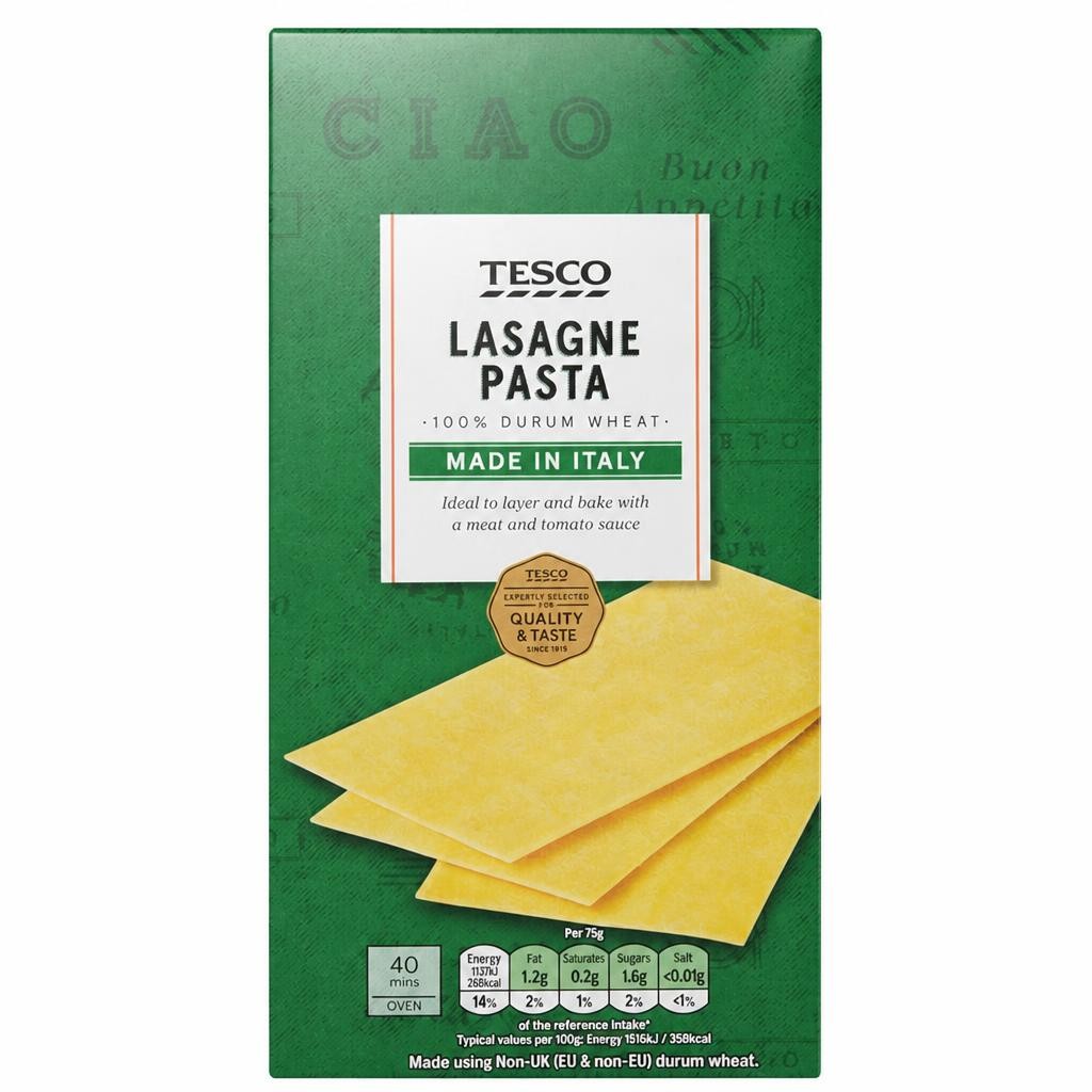 Tesco Lasagne Pasta 500G