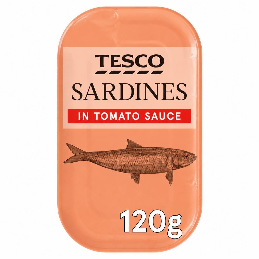Tesco Sardines In Tomato Sauce 120G