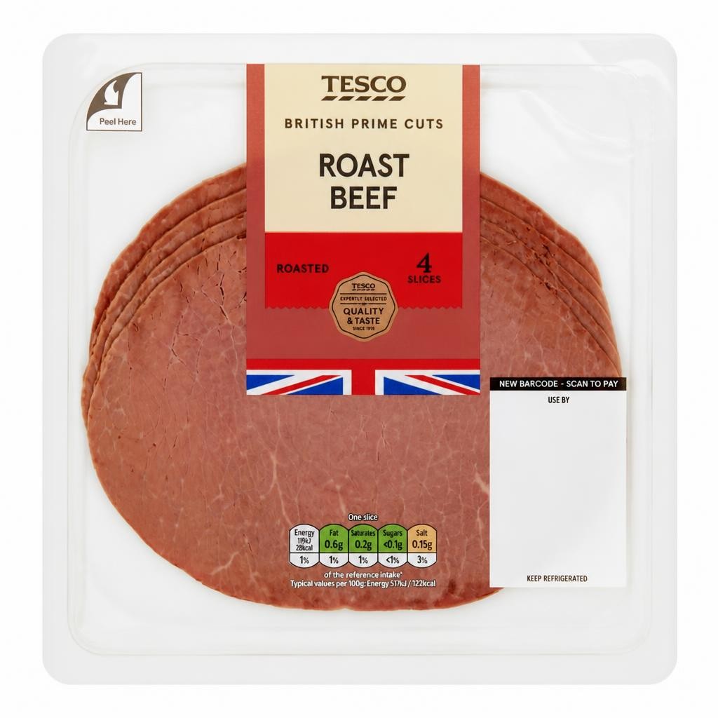 Tesco British Roast Beef Slices 90g