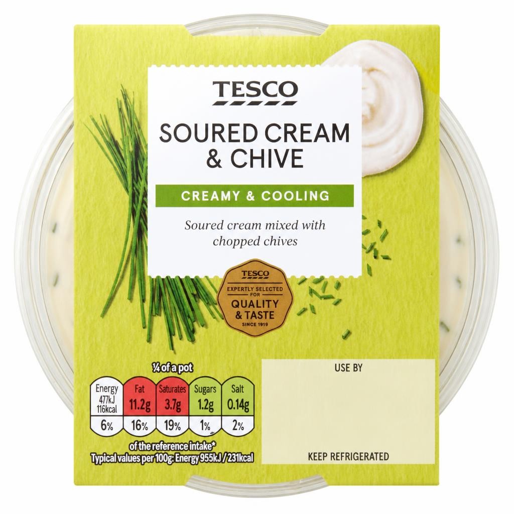 Tesco Sour Cream & Chive Dip 200G