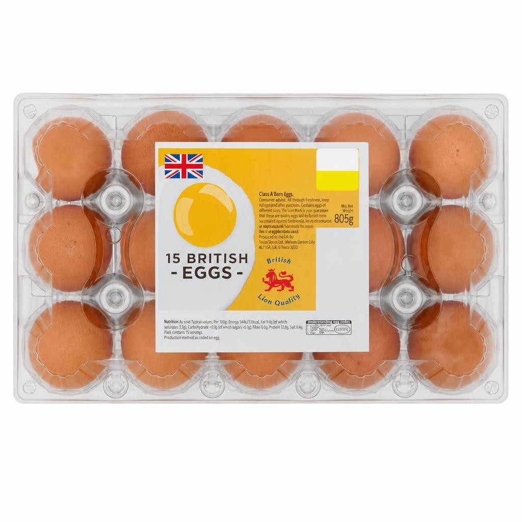 Tesco British Mixed Weight Eggs 15 Pack
