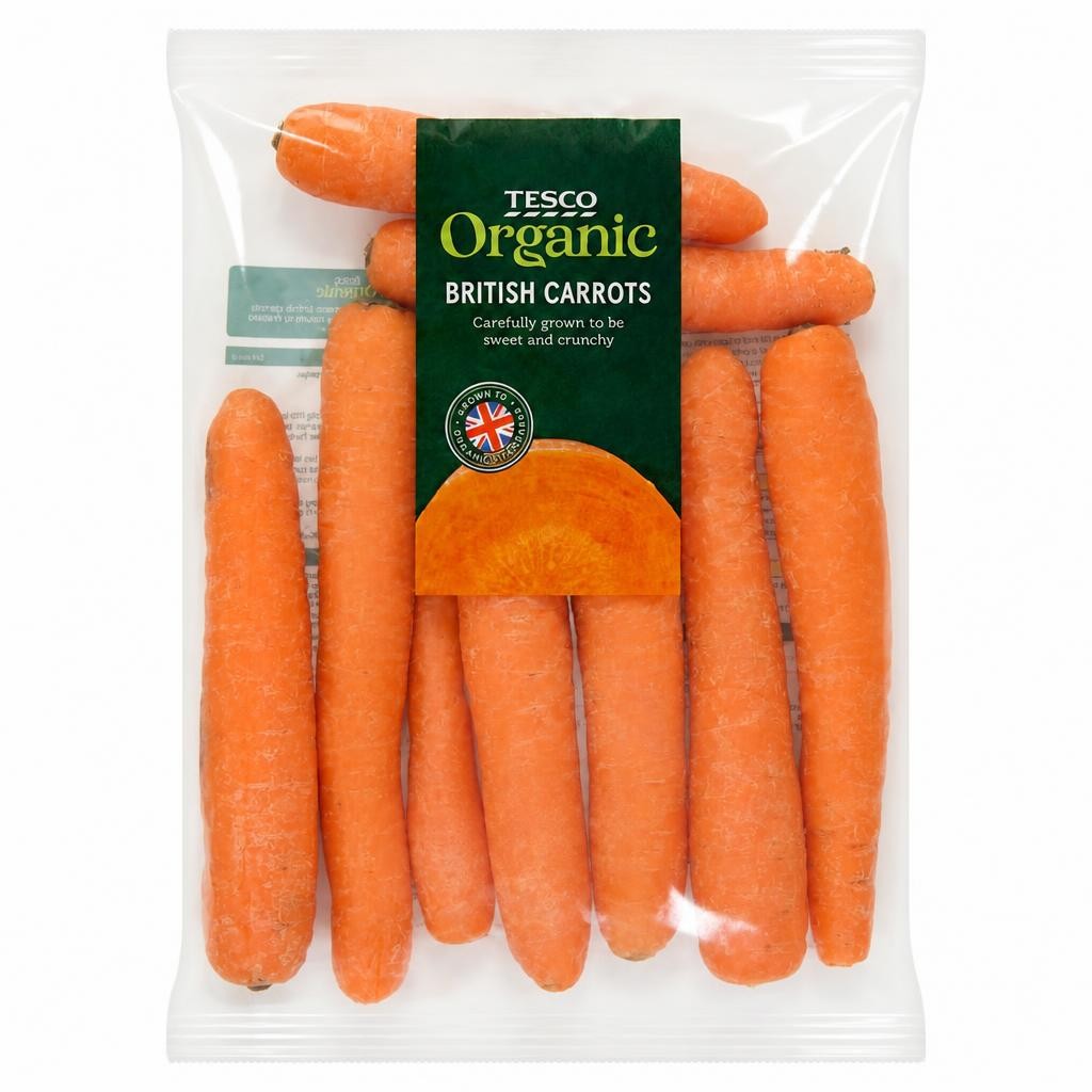 Tesco Organic Carrots 700G