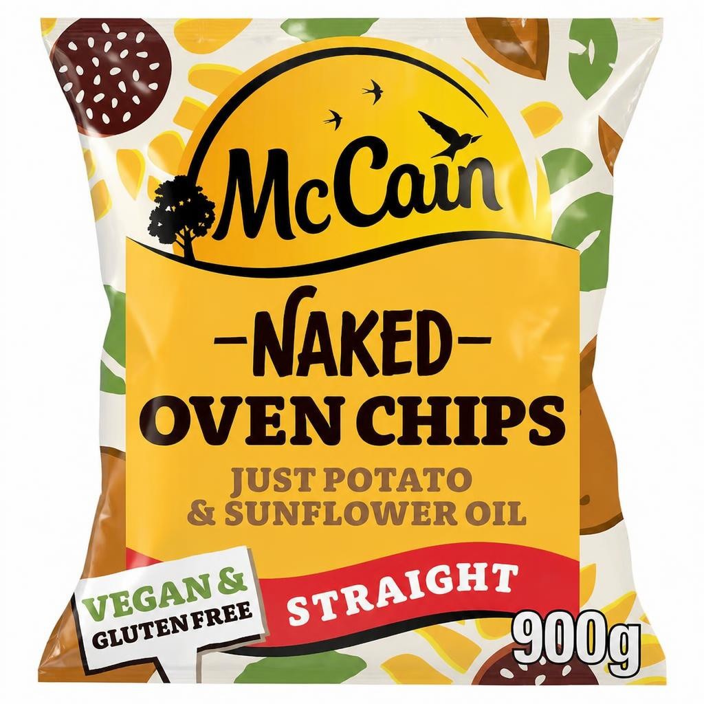 McCain Naked Oven Chips Straight 900g