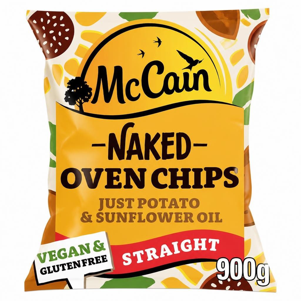 McCain Naked Oven Chips Straight 900g