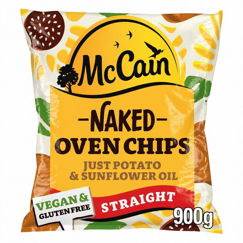 McCain Naked Oven Chips Straight 900g