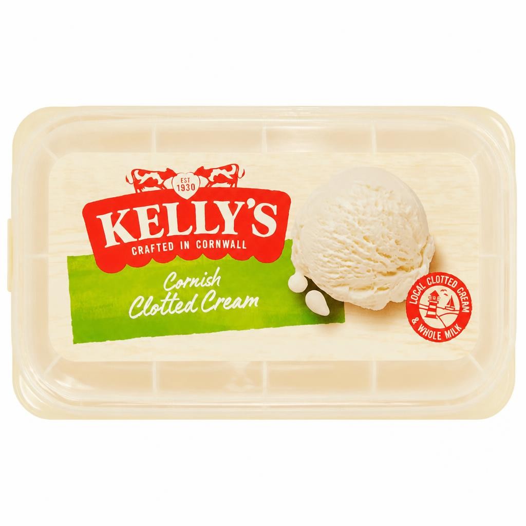 Kelly's Cornish Clotted Cream Ice Cream 950Ml
