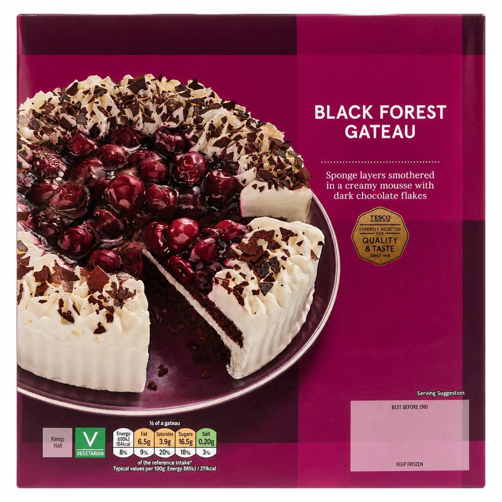 Tesco Black Forest Gateau 630G