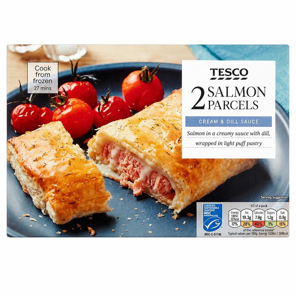 Tesco Simply Salmon & Dill Parcels 275G