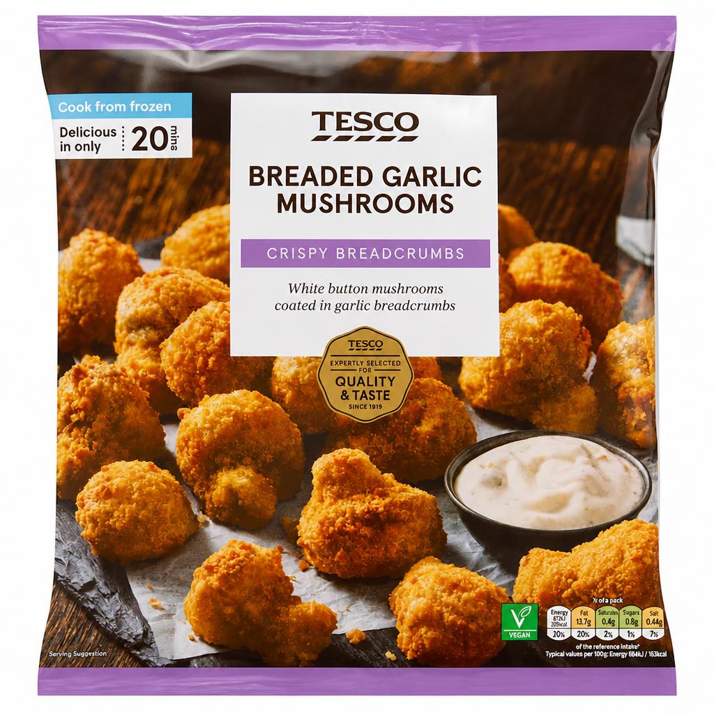 Tesco Breaded Garlic Mushrooms 400g