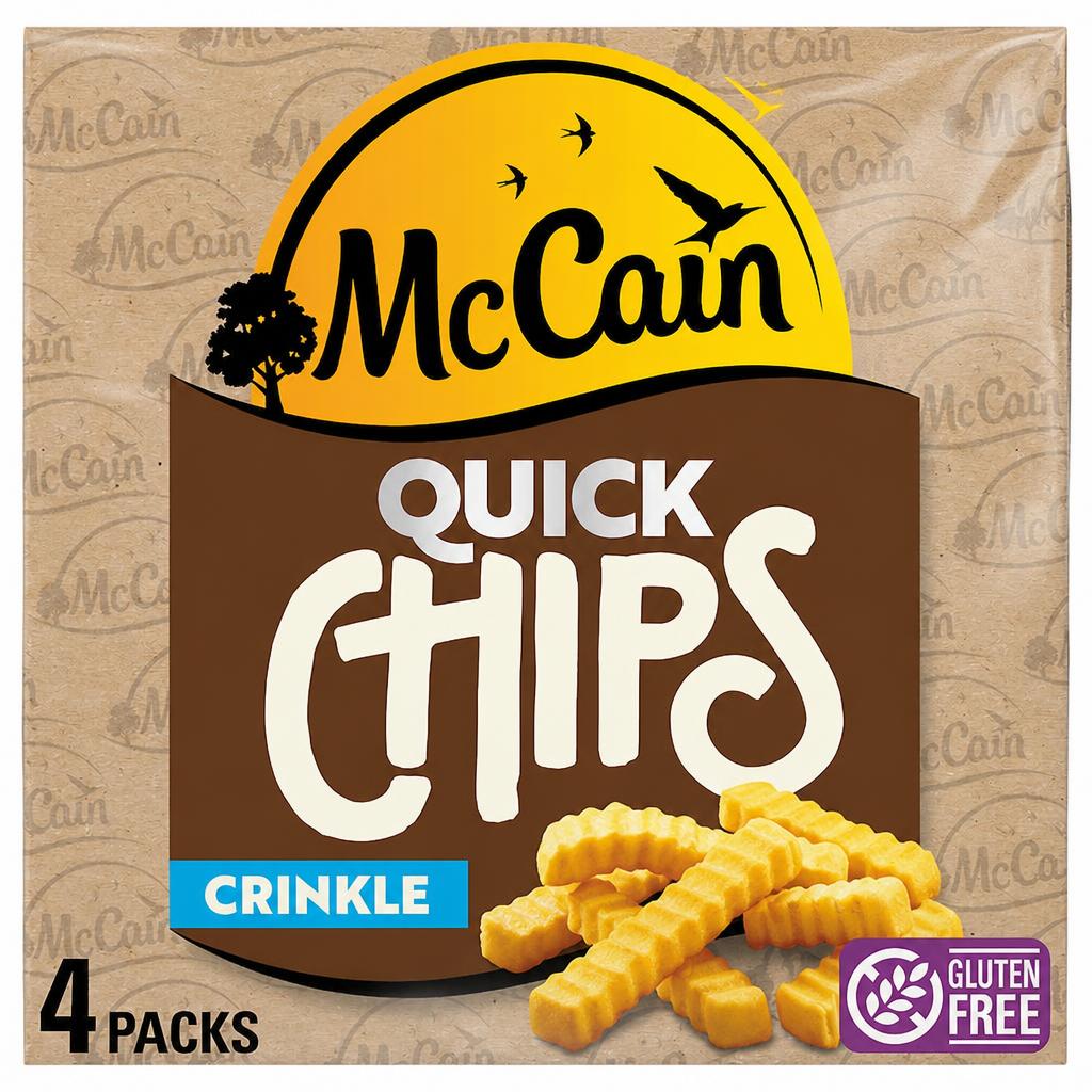 McCain Microwave Quick Chips Crinkle Cut 4x100G