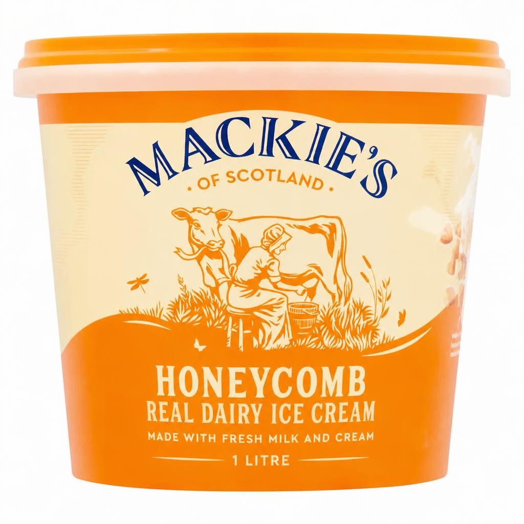 Mackie's Dairy Honeycomb Real Dairy Ice Cream 1 Litre