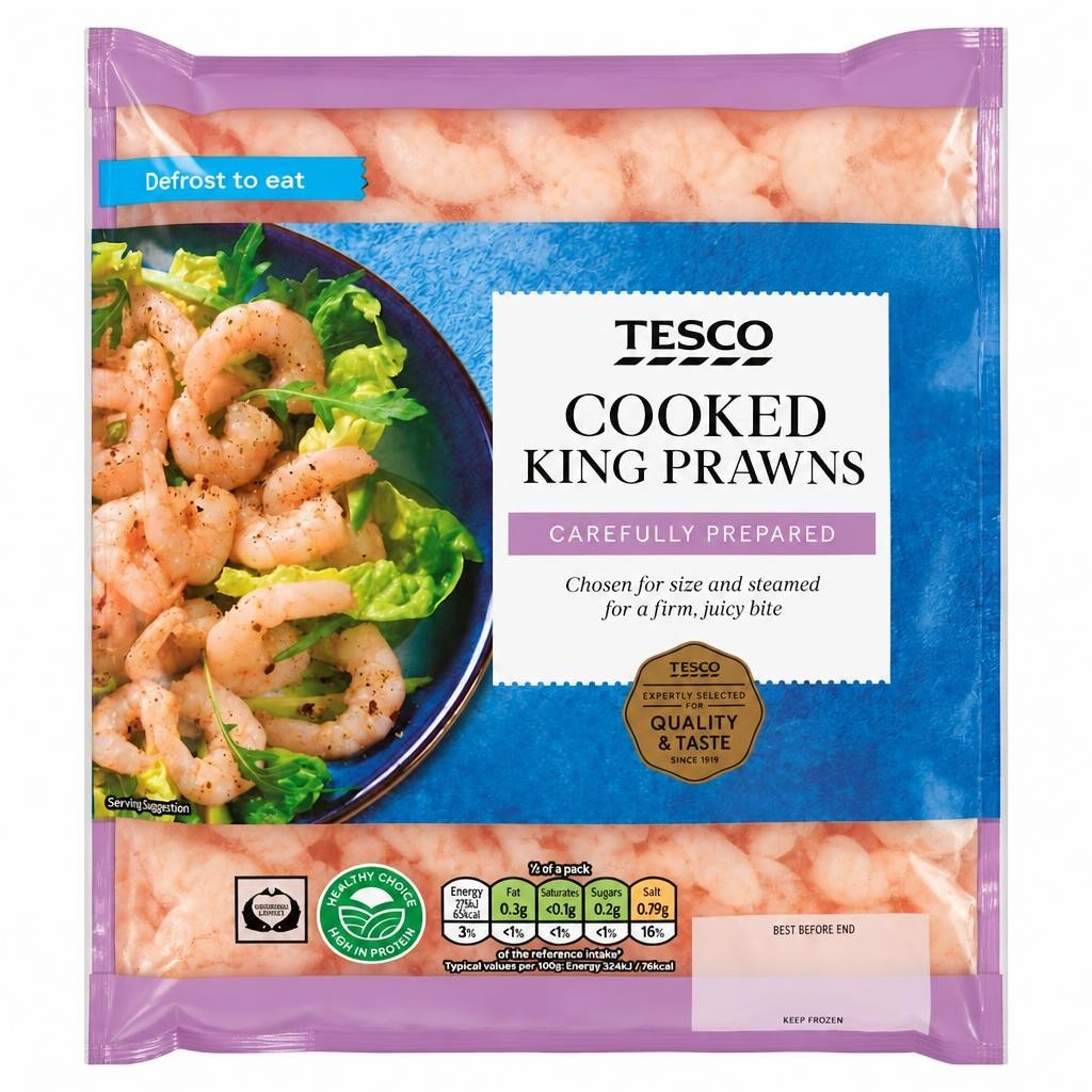 Tesco Cooked King Prawns 170G