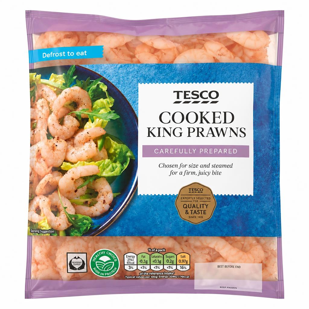 Tesco Cooked King Prawns 170G