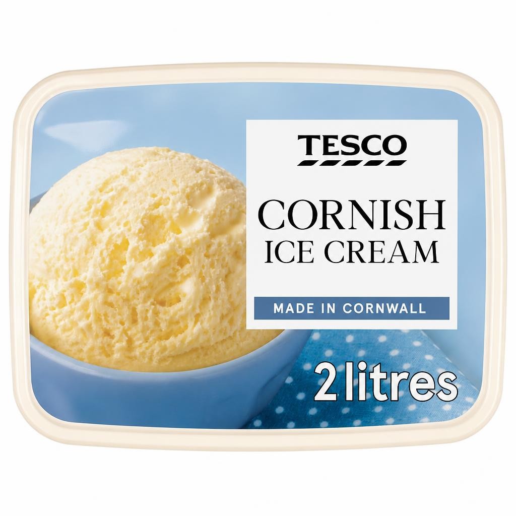 Tesco Cornish Ice Cream 2 Litres