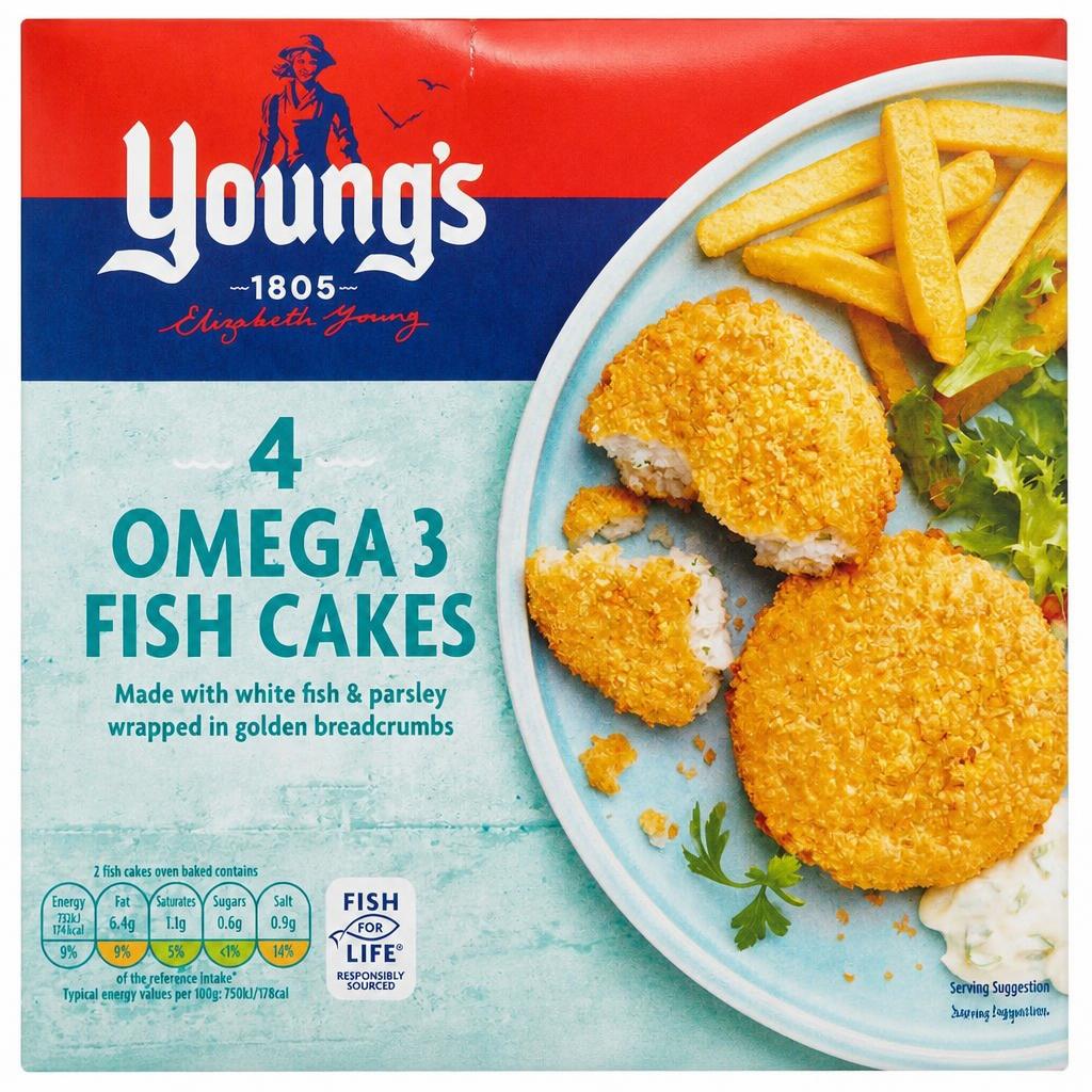 Young's Omega 3 Fish Cakes 4 Pack 200g