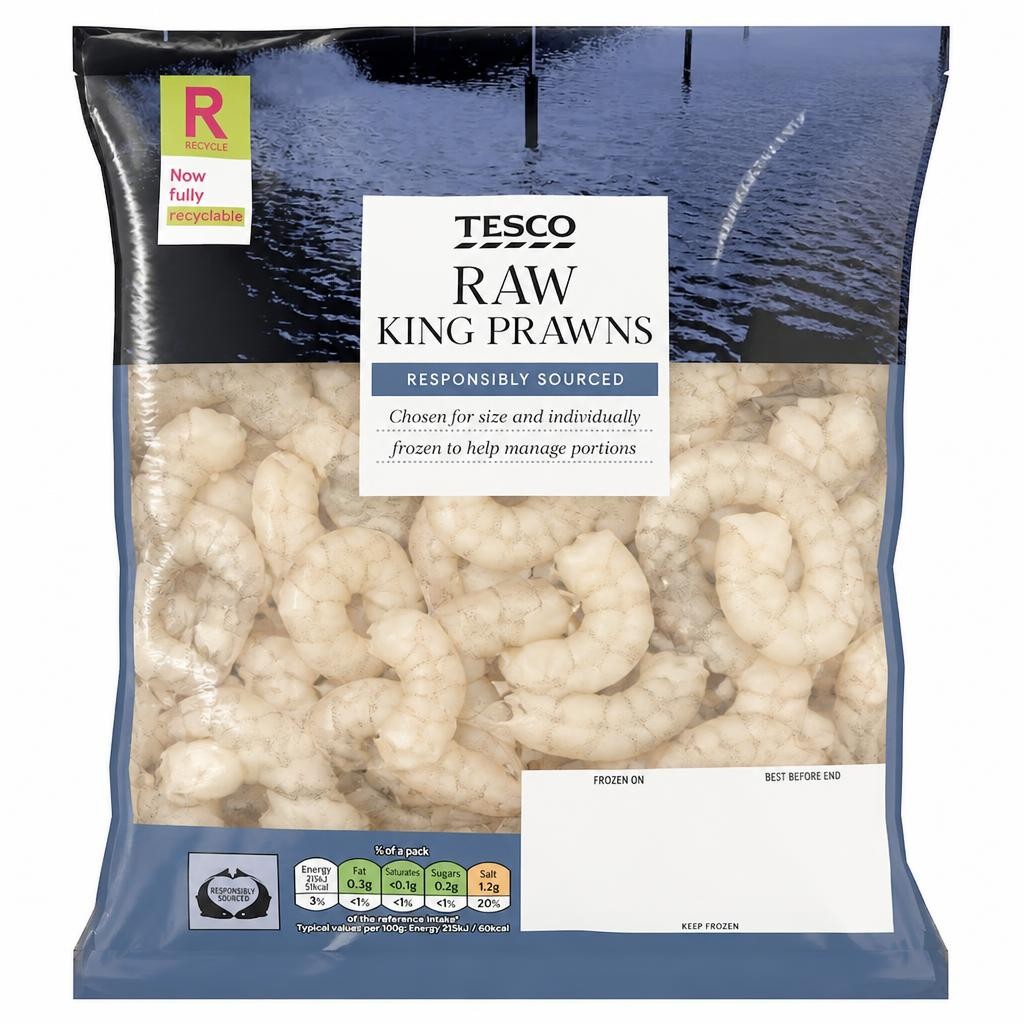Tesco Raw King Prawns 170G