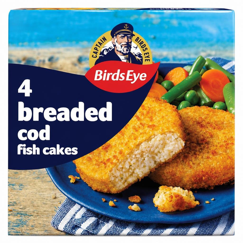 Birds Eye 4 Breaded Cod Fish Cakes 198g
