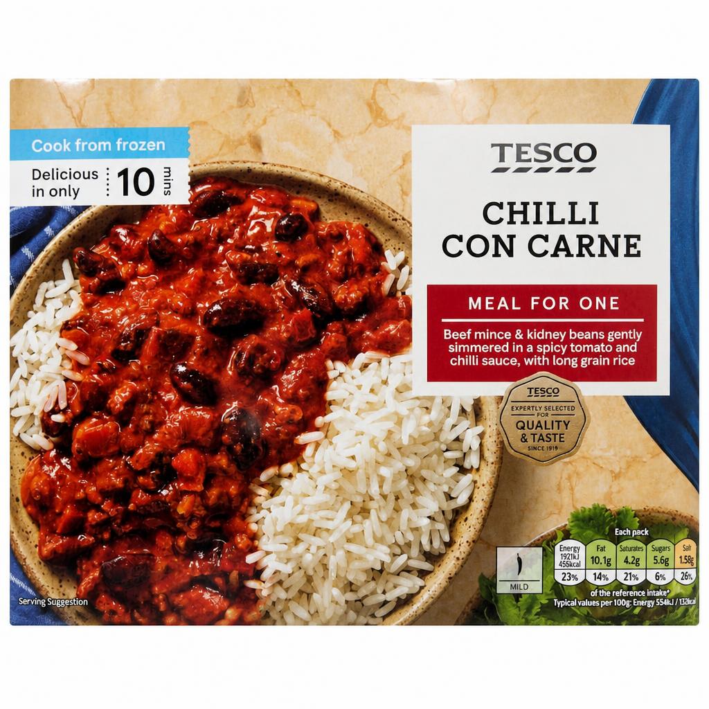 Tesco Chilli Con Carne Rice 400G
