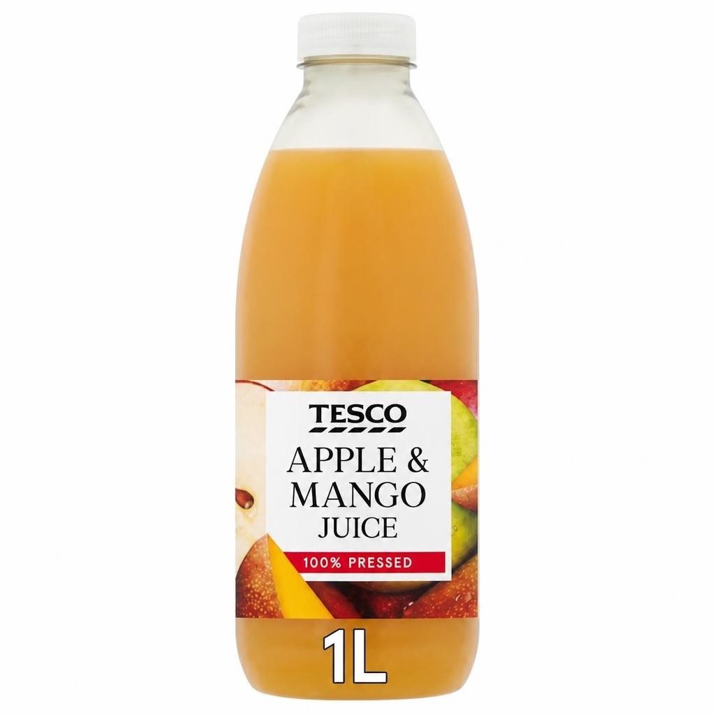 Tesco 100% Pressed Apple & Mango Juice 1 Litre